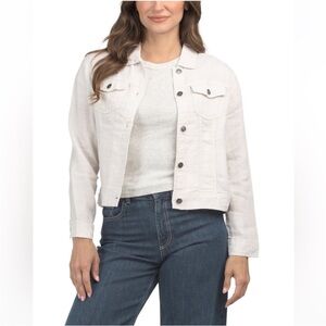 Jones & Co White Lines Jean Jacket EUC Sz L